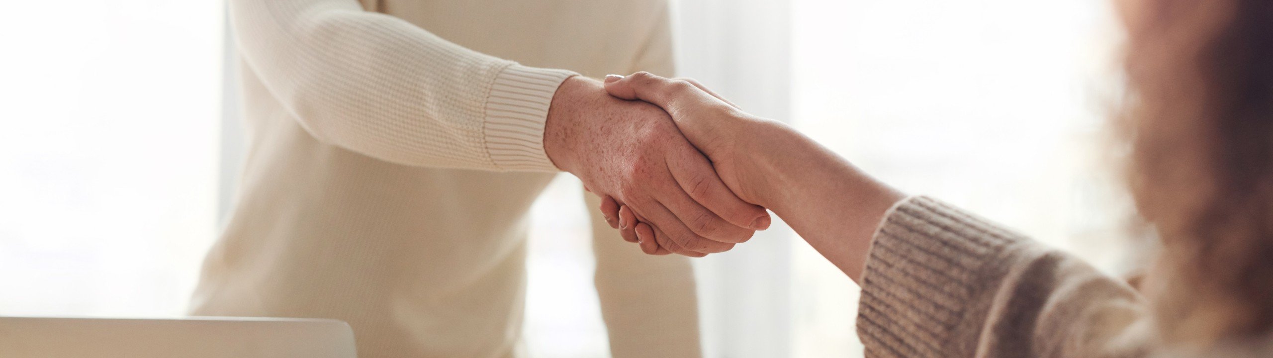 Personen die elkaar de hand schudden