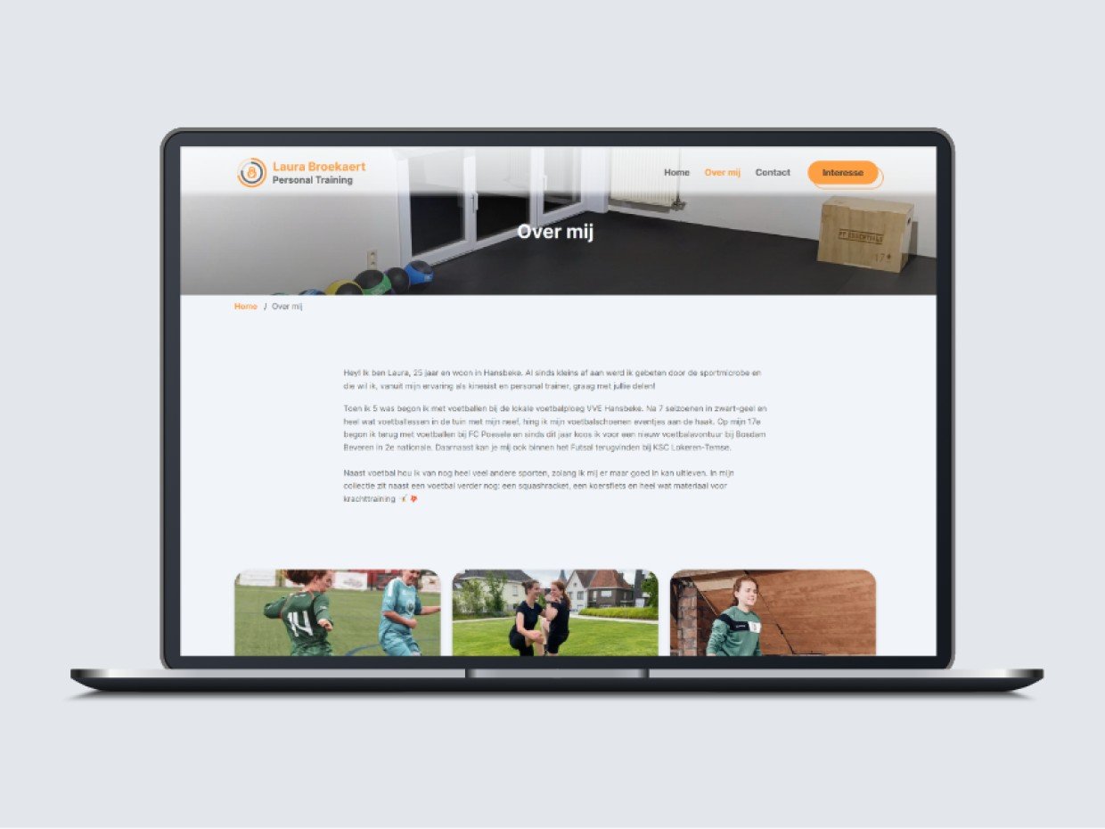 Laptop met website