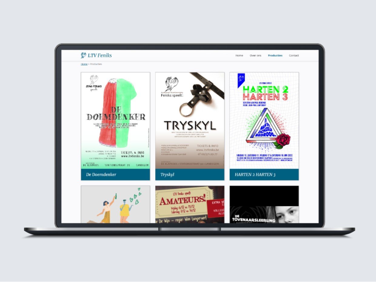 Laptop met website
