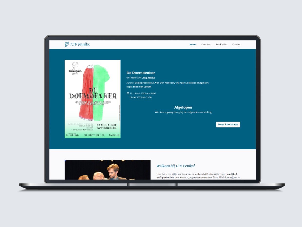 Laptop met website